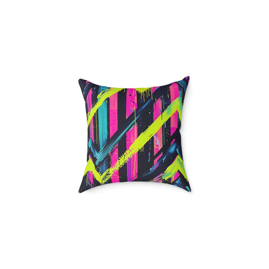 Electric Neon Pattern Pillow - ExclusiveCreativeDesigns