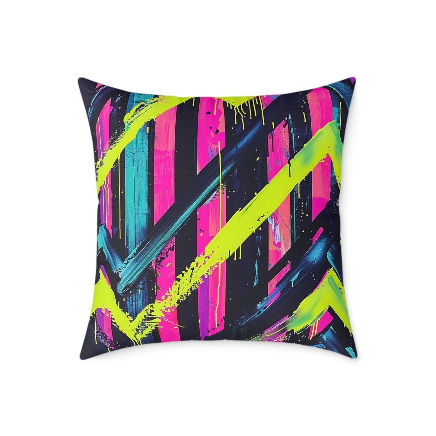 Electric Neon Pattern Pillow - ExclusiveCreativeDesigns