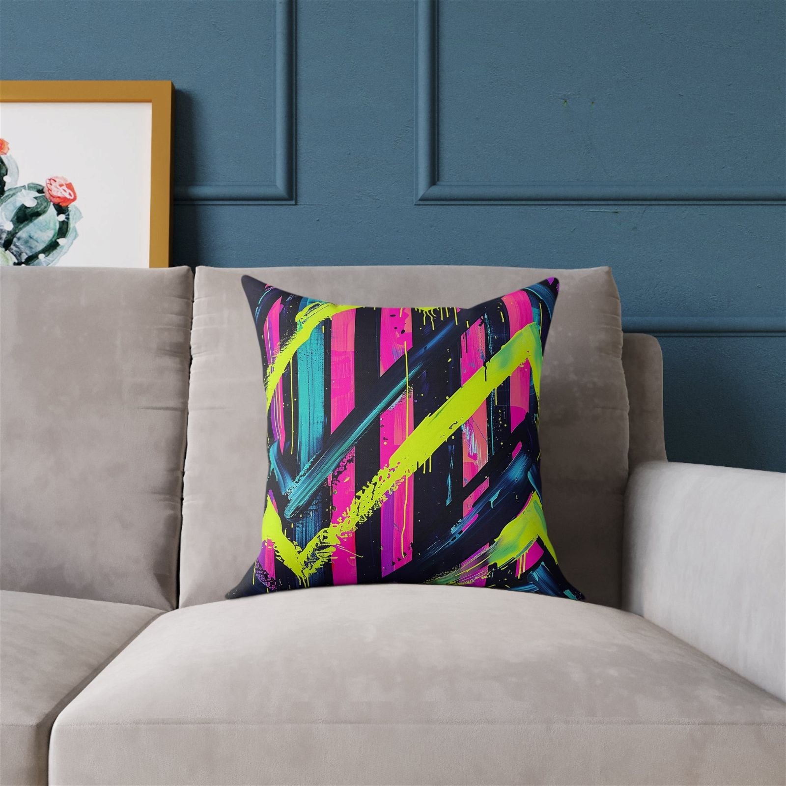 Electric Neon Pattern Pillow - ExclusiveCreativeDesigns