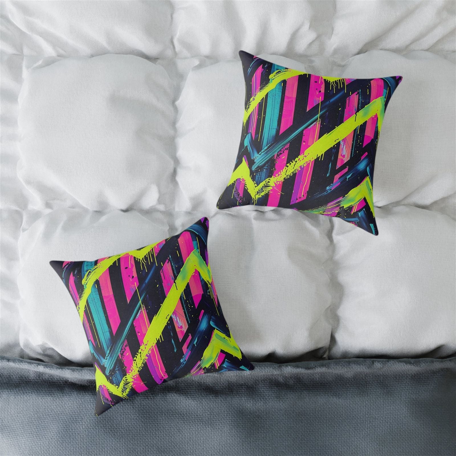 Electric Neon Pattern Pillow - ExclusiveCreativeDesigns