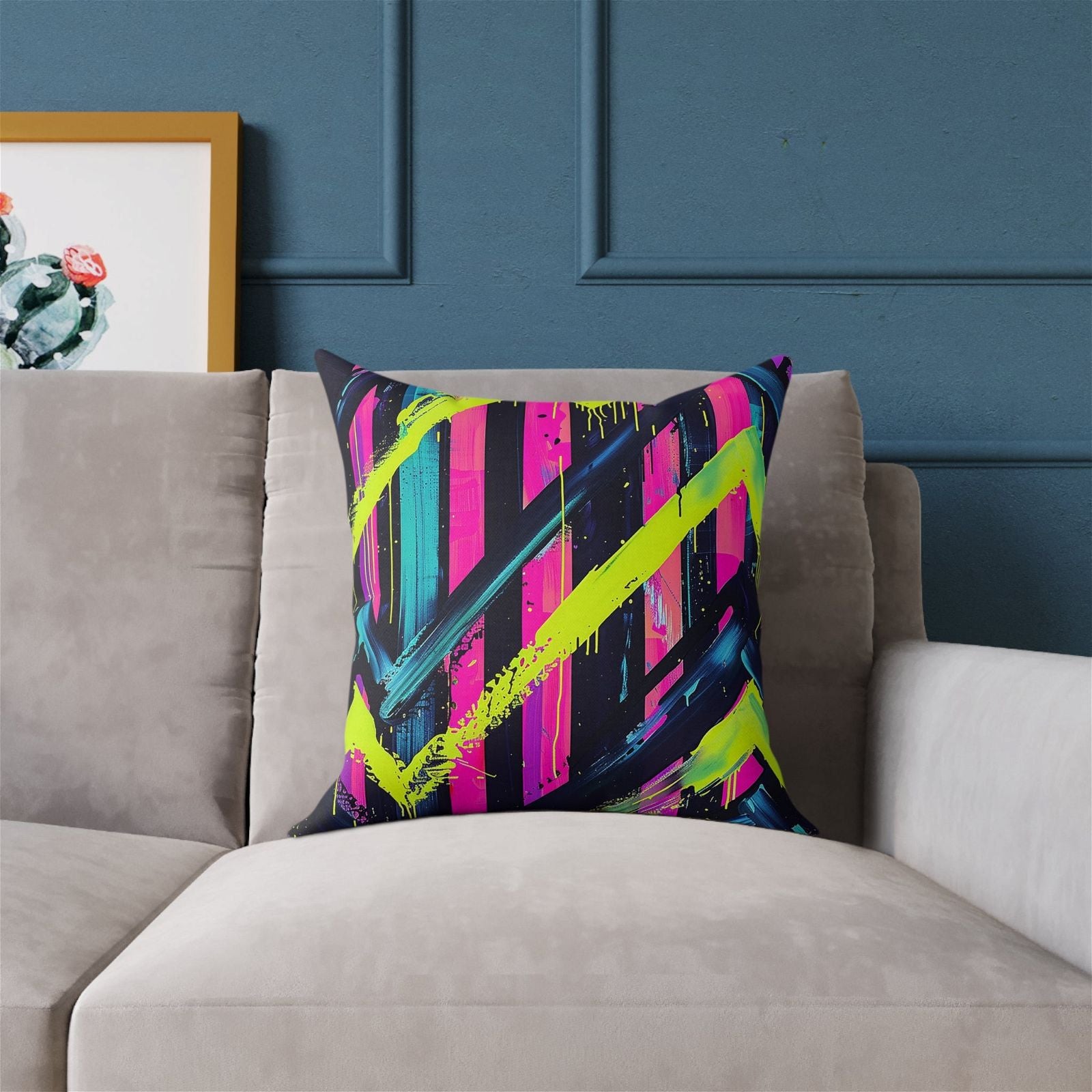 Electric Neon Pattern Pillow - ExclusiveCreativeDesigns