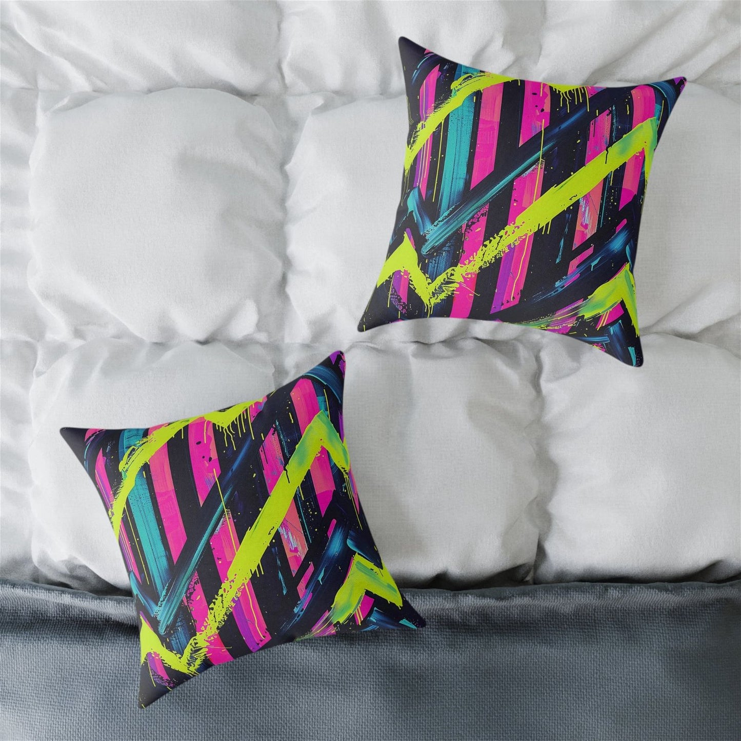 Electric Neon Pattern Pillow - ExclusiveCreativeDesigns