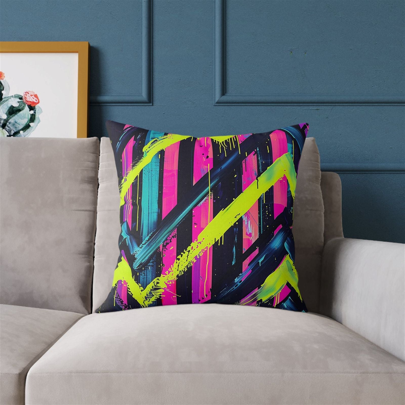 Electric Neon Pattern Pillow - ExclusiveCreativeDesigns