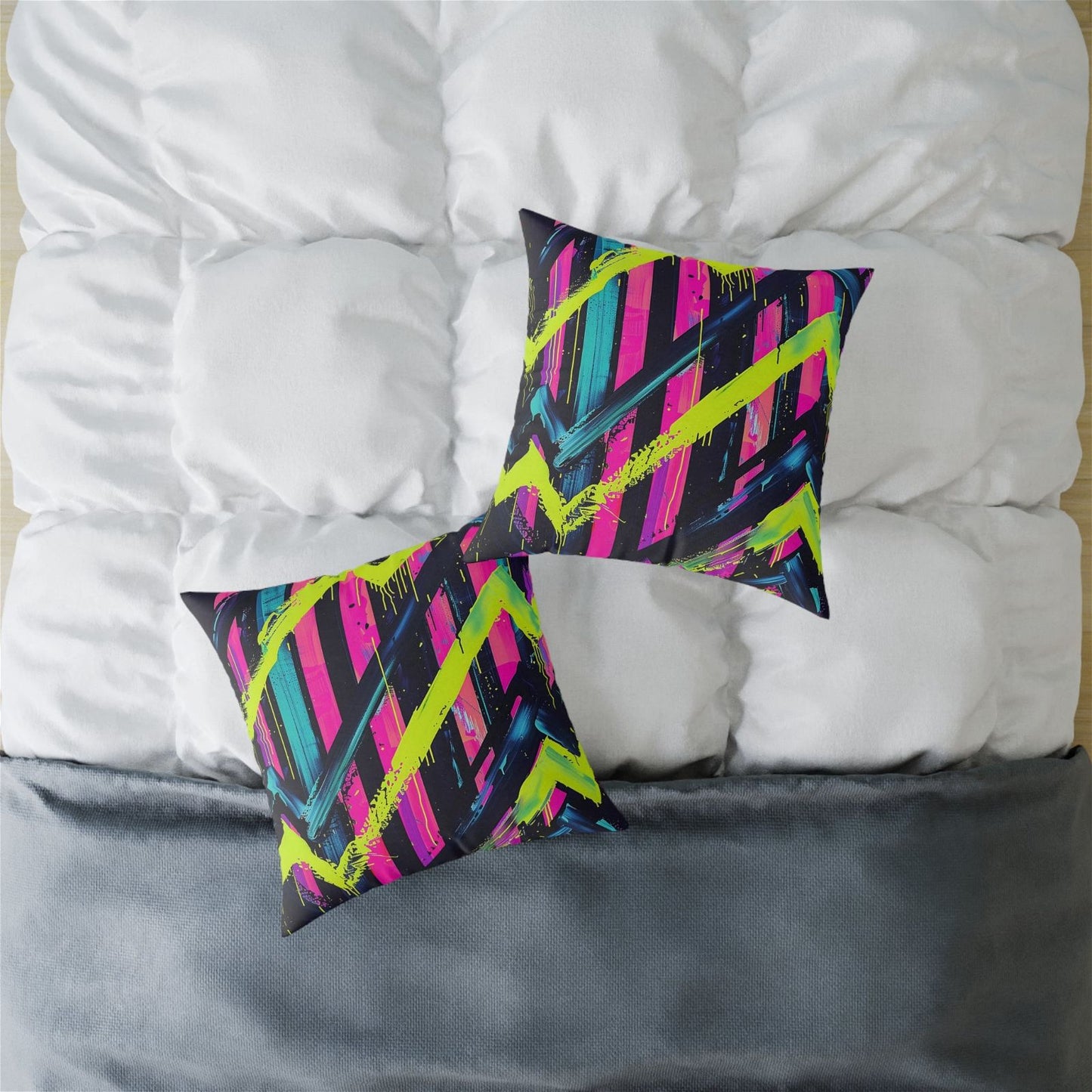 Electric Neon Pattern Pillow - ExclusiveCreativeDesigns