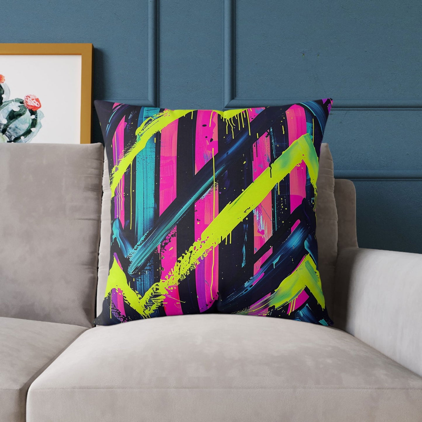 Electric Neon Pattern Pillow - ExclusiveCreativeDesigns