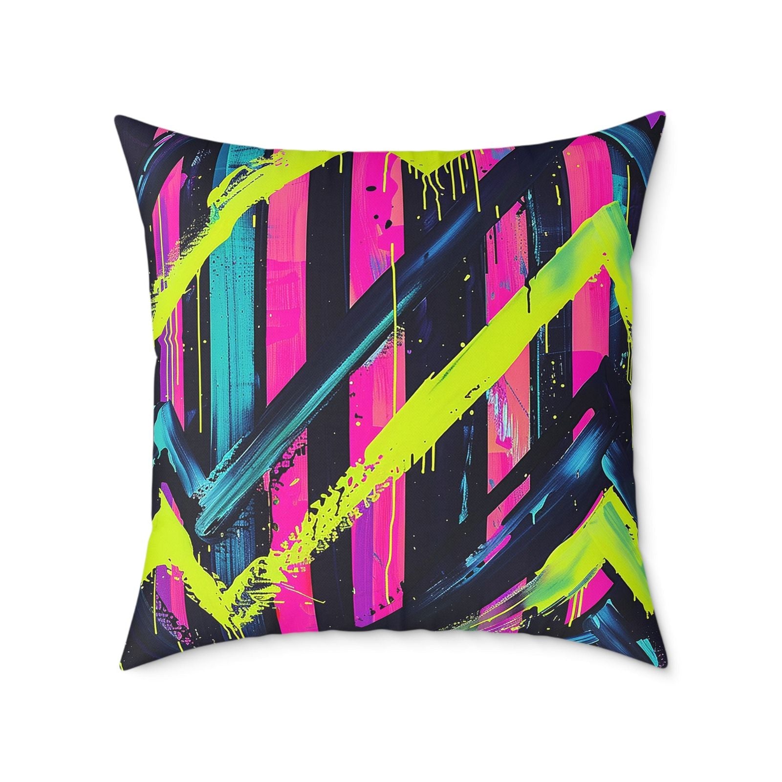 Electric Neon Pattern Pillow - ExclusiveCreativeDesigns