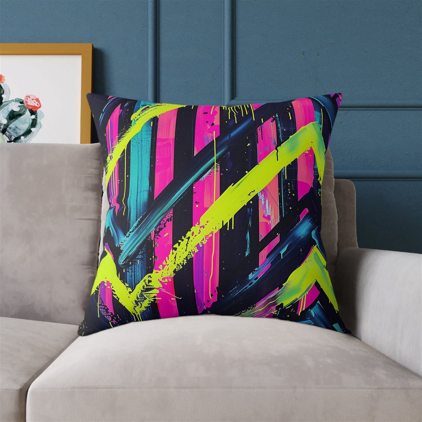 Electric Neon Pattern Pillow - ExclusiveCreativeDesigns