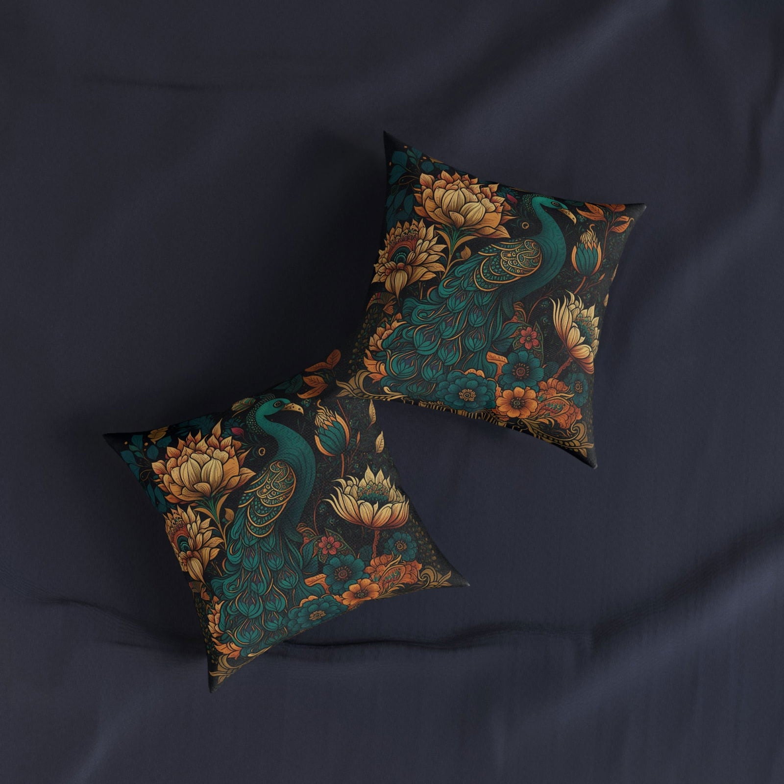 Feathers and Blooms Pillow - ExclusiveCreativeDesigns