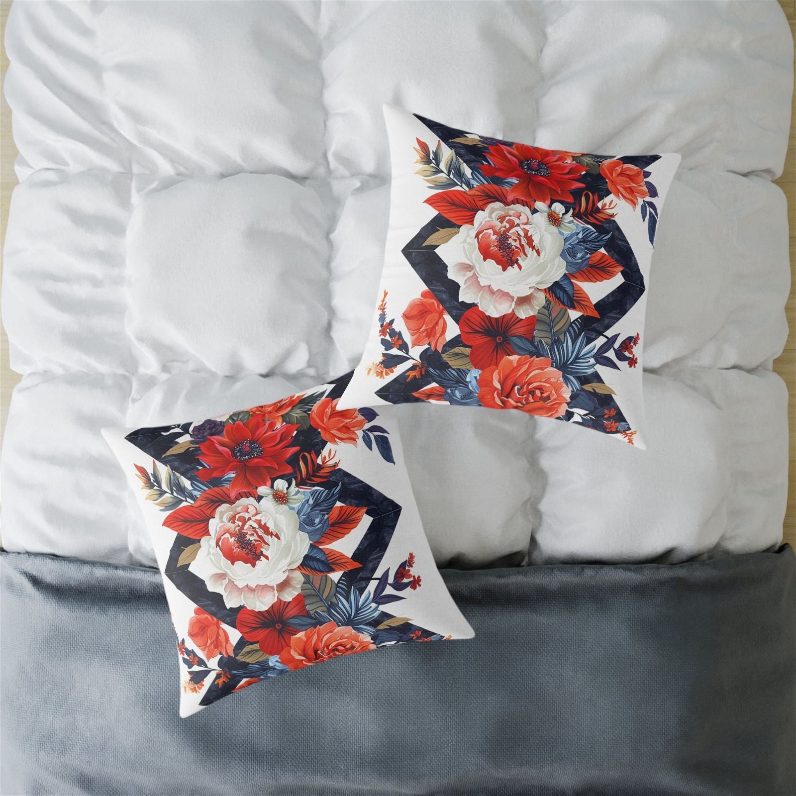 Flowers Pattern Pillow - ExclusiveCreativeDesigns