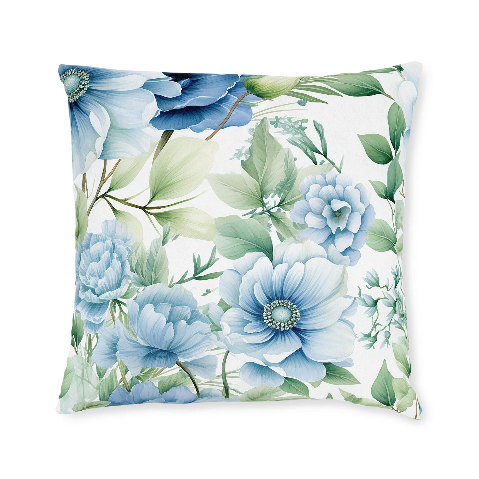 Flowers Pattern Square Accent Pillow - ExclusiveCreativeDesigns