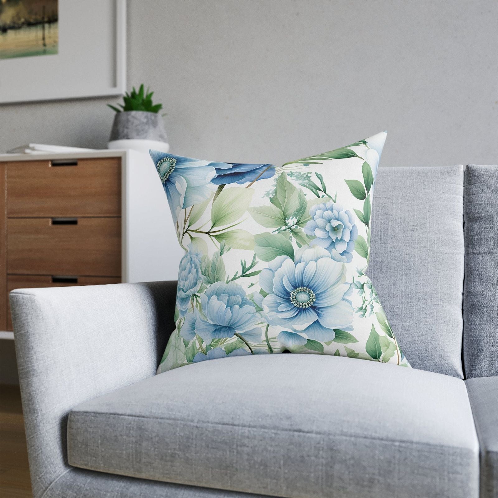 Flowers Pattern Square Accent Pillow - ExclusiveCreativeDesigns