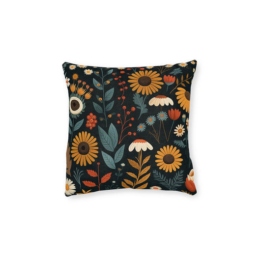 Folk Inspired Floral Pattern Pillow - ExclusiveCreativeDesigns