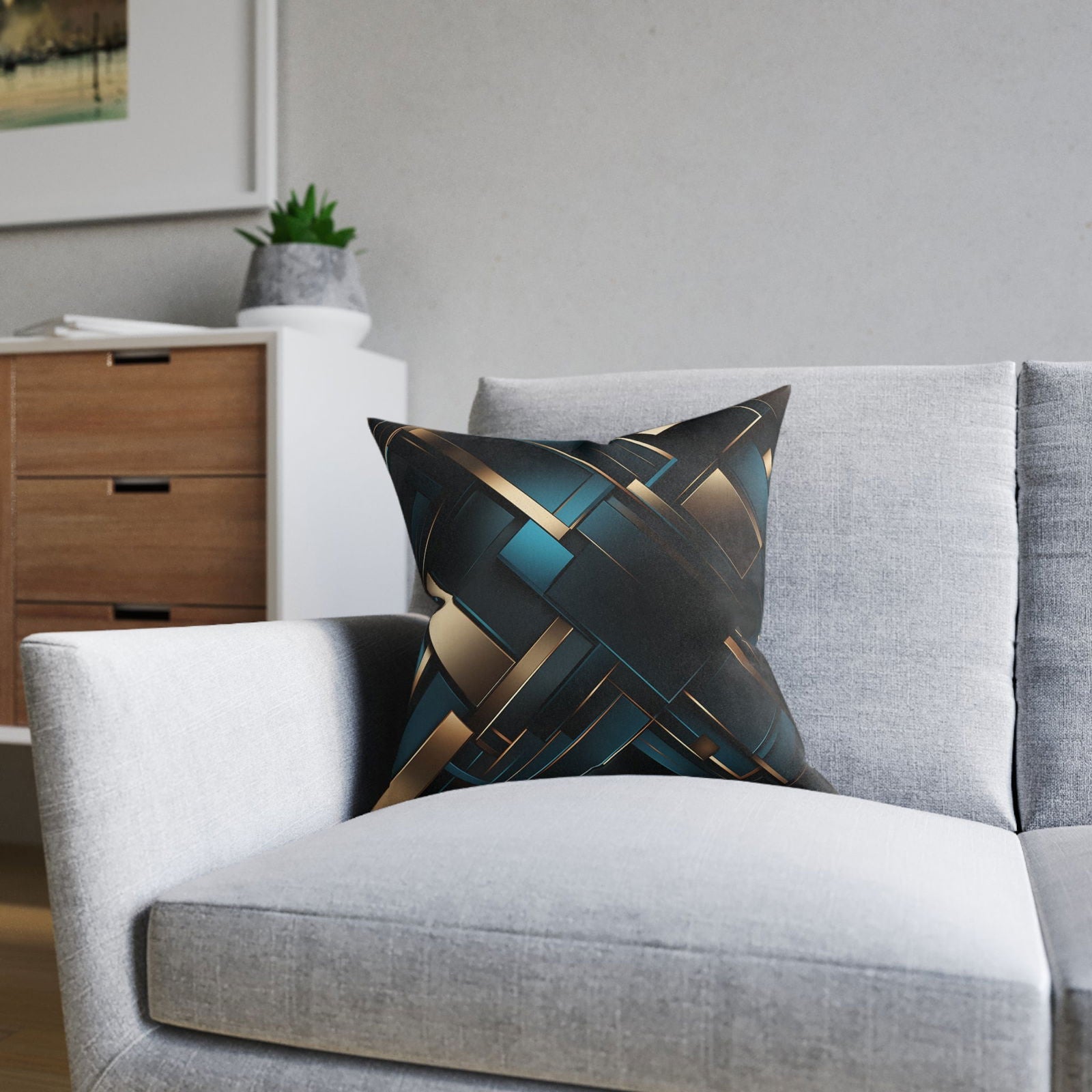 Futuristic Modern Patterned Pillow - ExclusiveCreativeDesigns