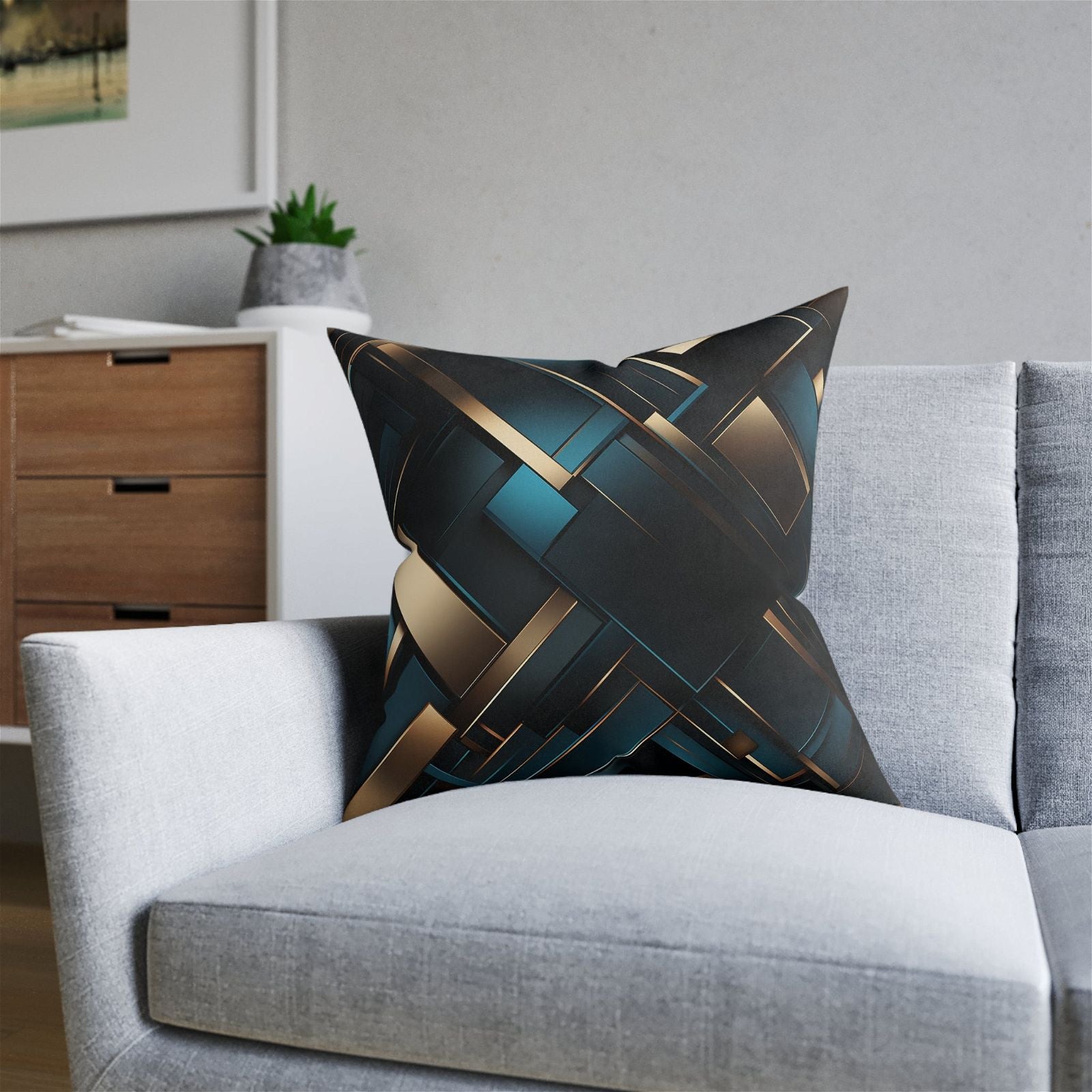 Futuristic Modern Patterned Pillow - ExclusiveCreativeDesigns