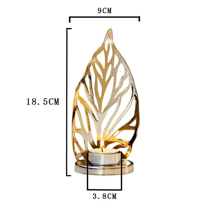 Golden Metal Candle Holder - ExclusiveCreativeDesigns