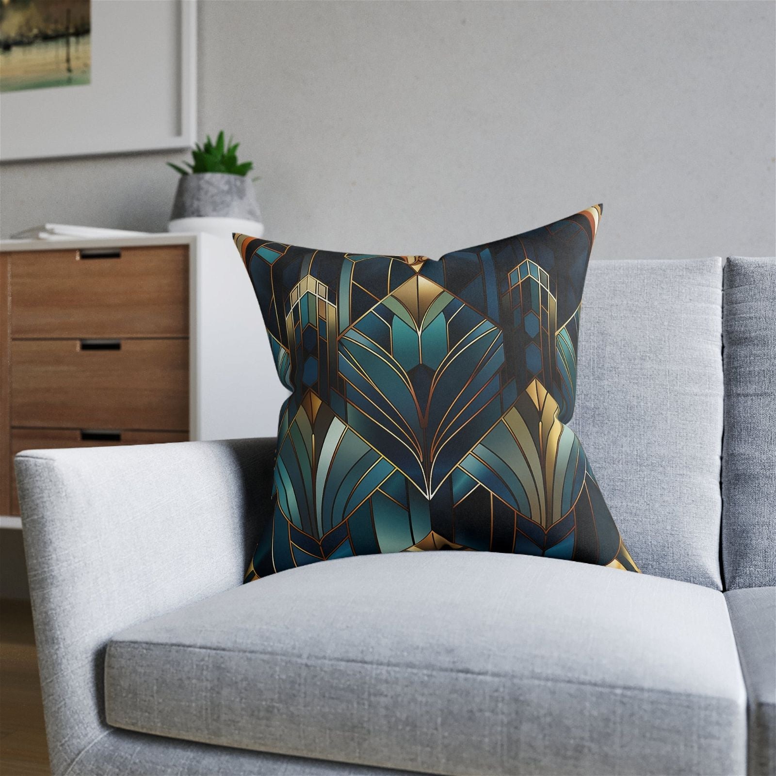 Innovative Geometry Futuristic Square Pillow - ExclusiveCreativeDesigns