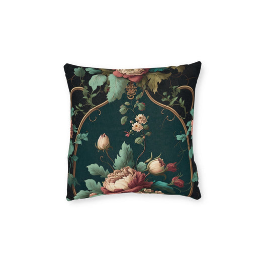 Lavish Floral Rococo Pillow - ExclusiveCreativeDesigns