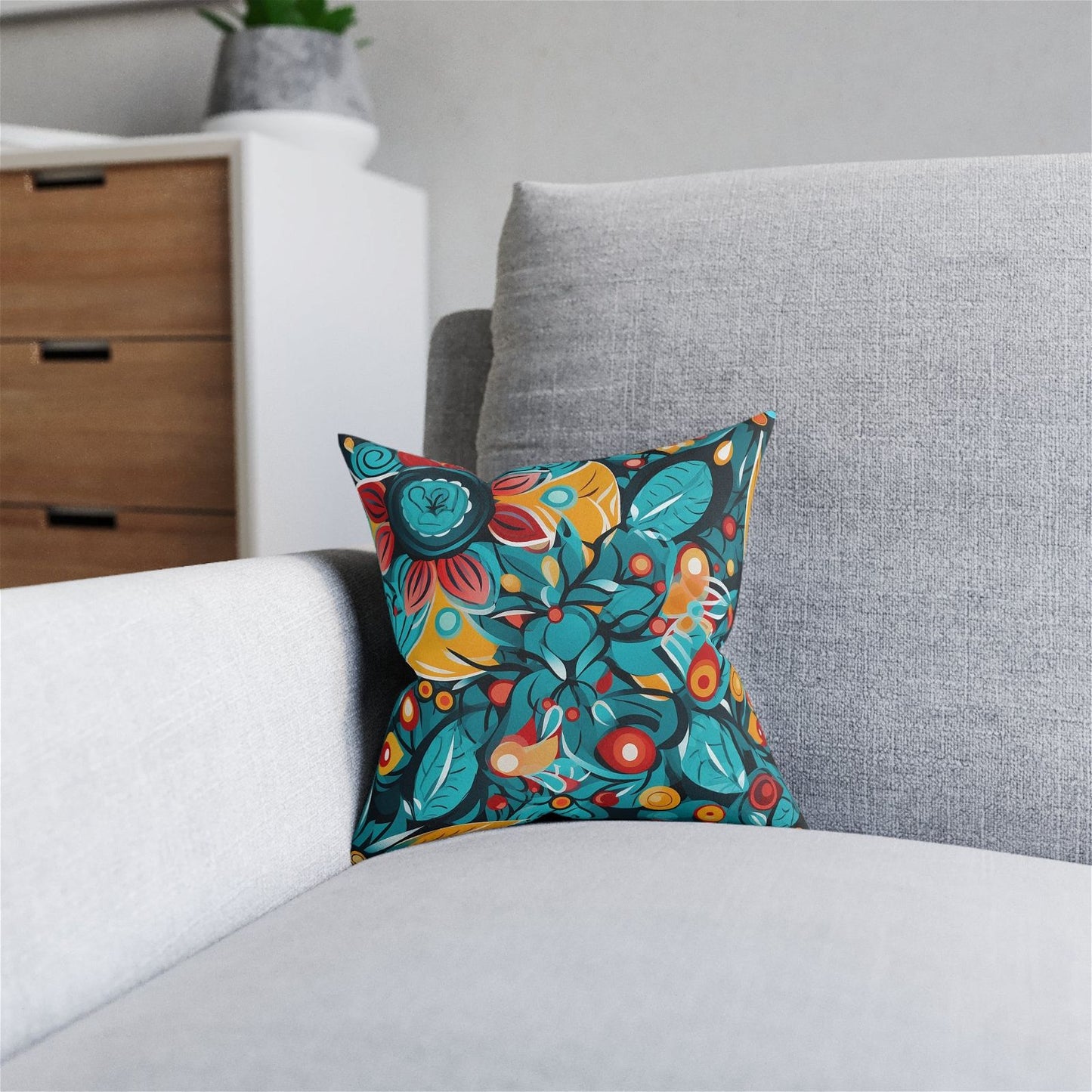 Mandala Pattern Square Pillow - ExclusiveCreativeDesigns