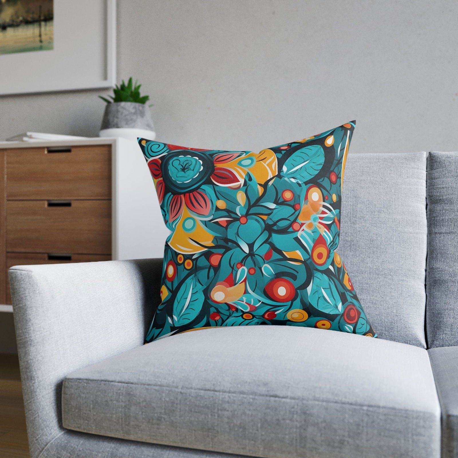 Mandala Pattern Square Pillow - ExclusiveCreativeDesigns