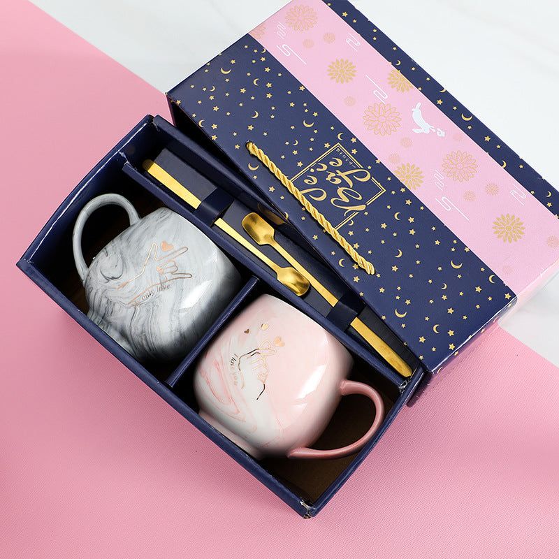 Marbled Love Ceramic Duo - ExclusiveCreativeDesigns