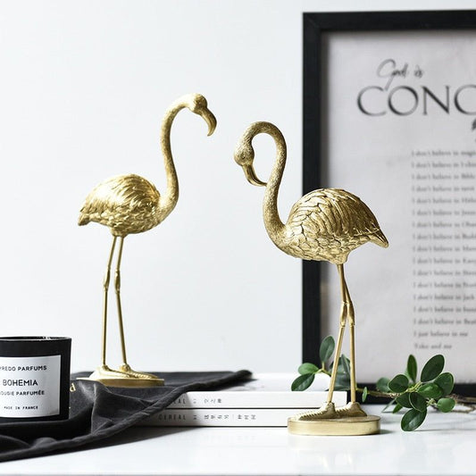 Nordic Golden Flamingo Ornaments - ExclusiveCreativeDesigns