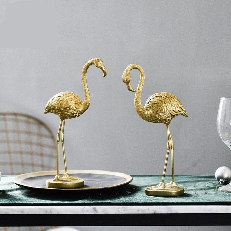 Nordic Golden Flamingo Ornaments - ExclusiveCreativeDesigns