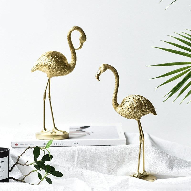 Nordic Golden Flamingo Ornaments - ExclusiveCreativeDesigns