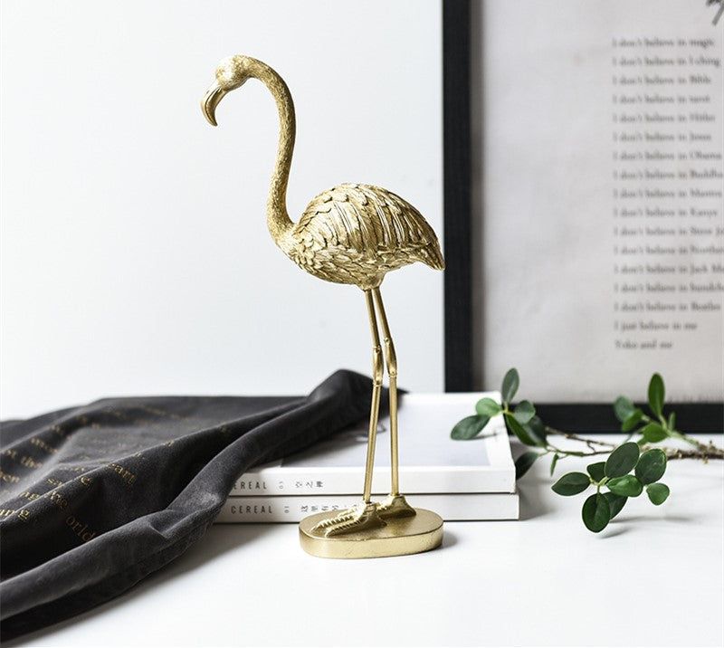 Nordic Golden Flamingo Ornaments - ExclusiveCreativeDesigns