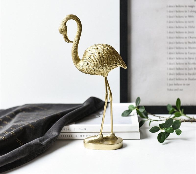 Nordic Golden Flamingo Ornaments - ExclusiveCreativeDesigns