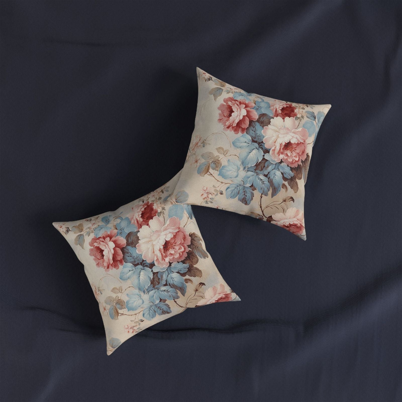 Square Floral Pattern Pillow - ExclusiveCreativeDesigns