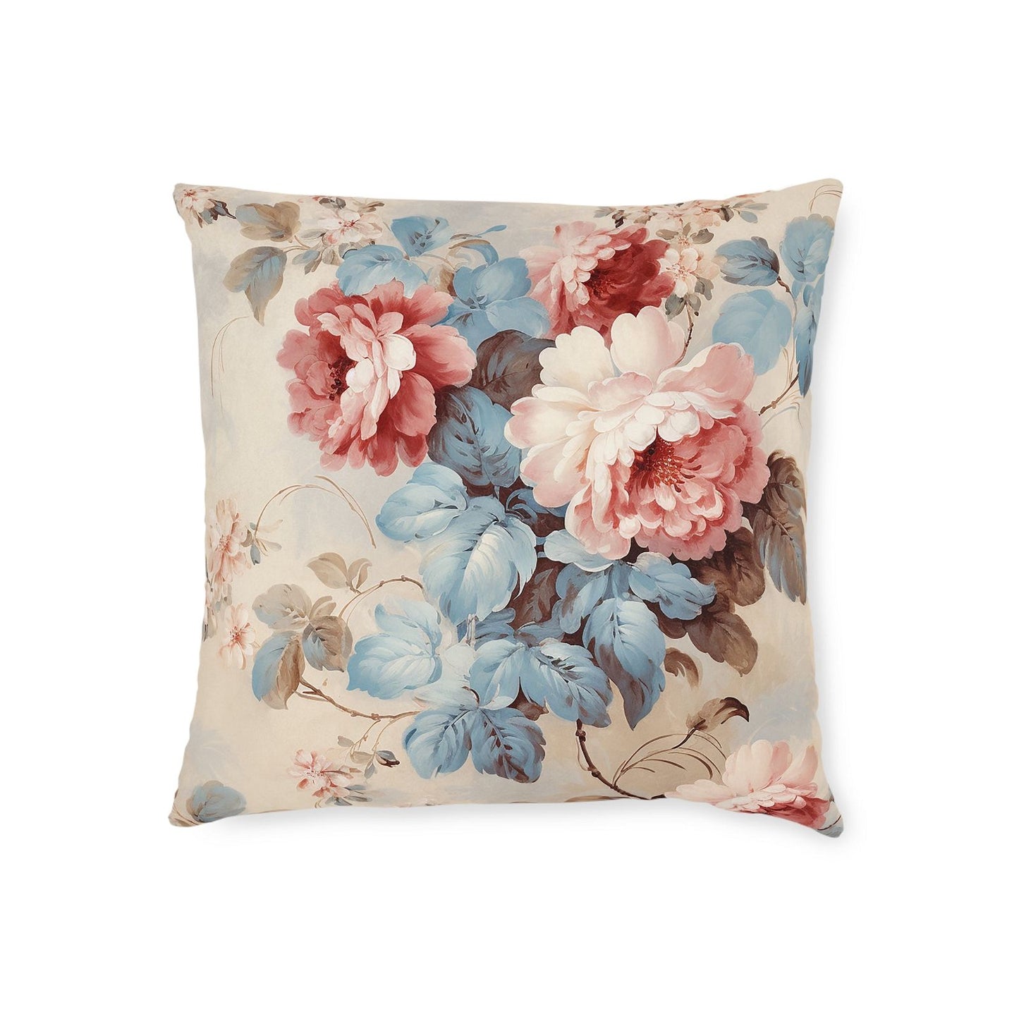 Square Floral Pattern Pillow - ExclusiveCreativeDesigns