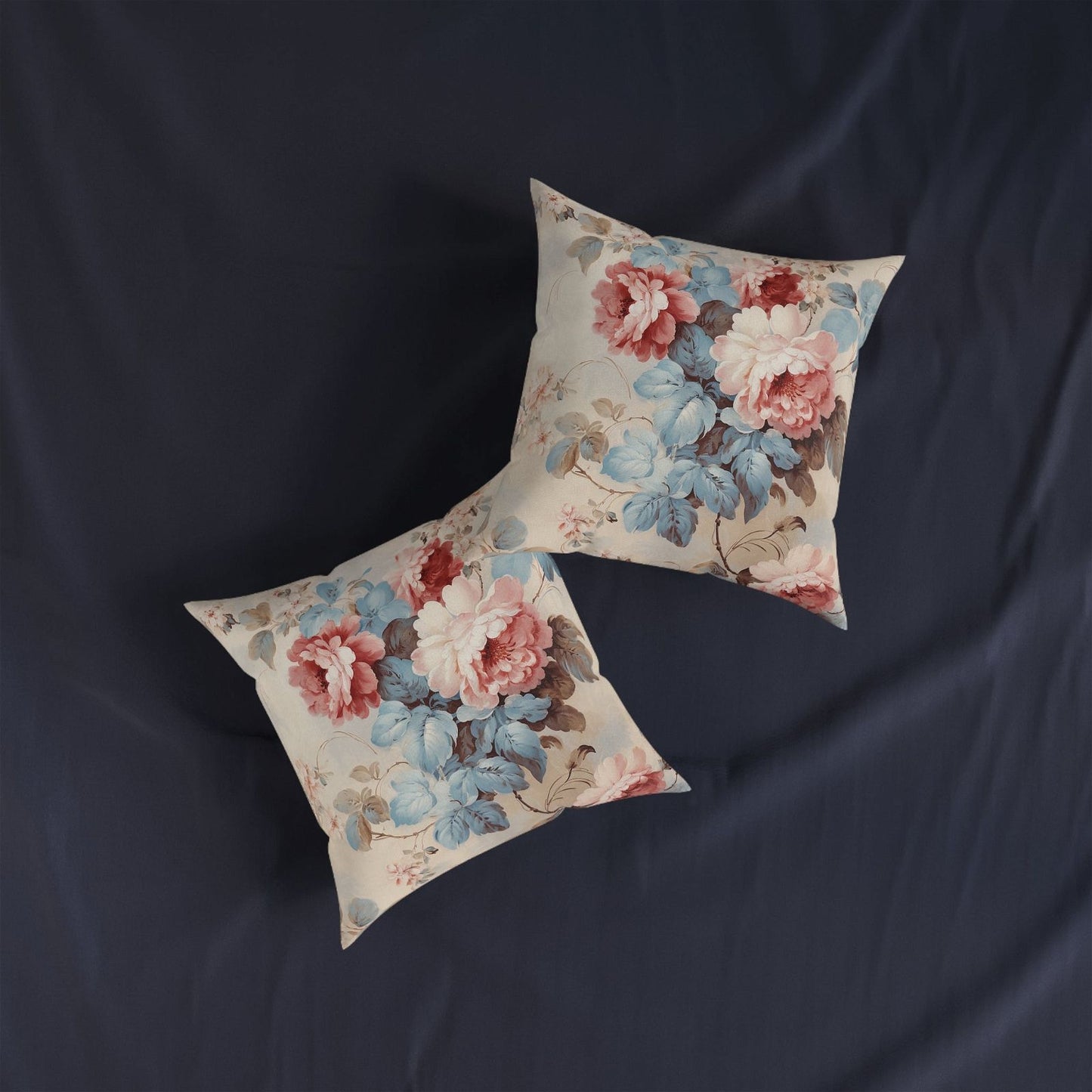 Square Floral Pattern Pillow - ExclusiveCreativeDesigns