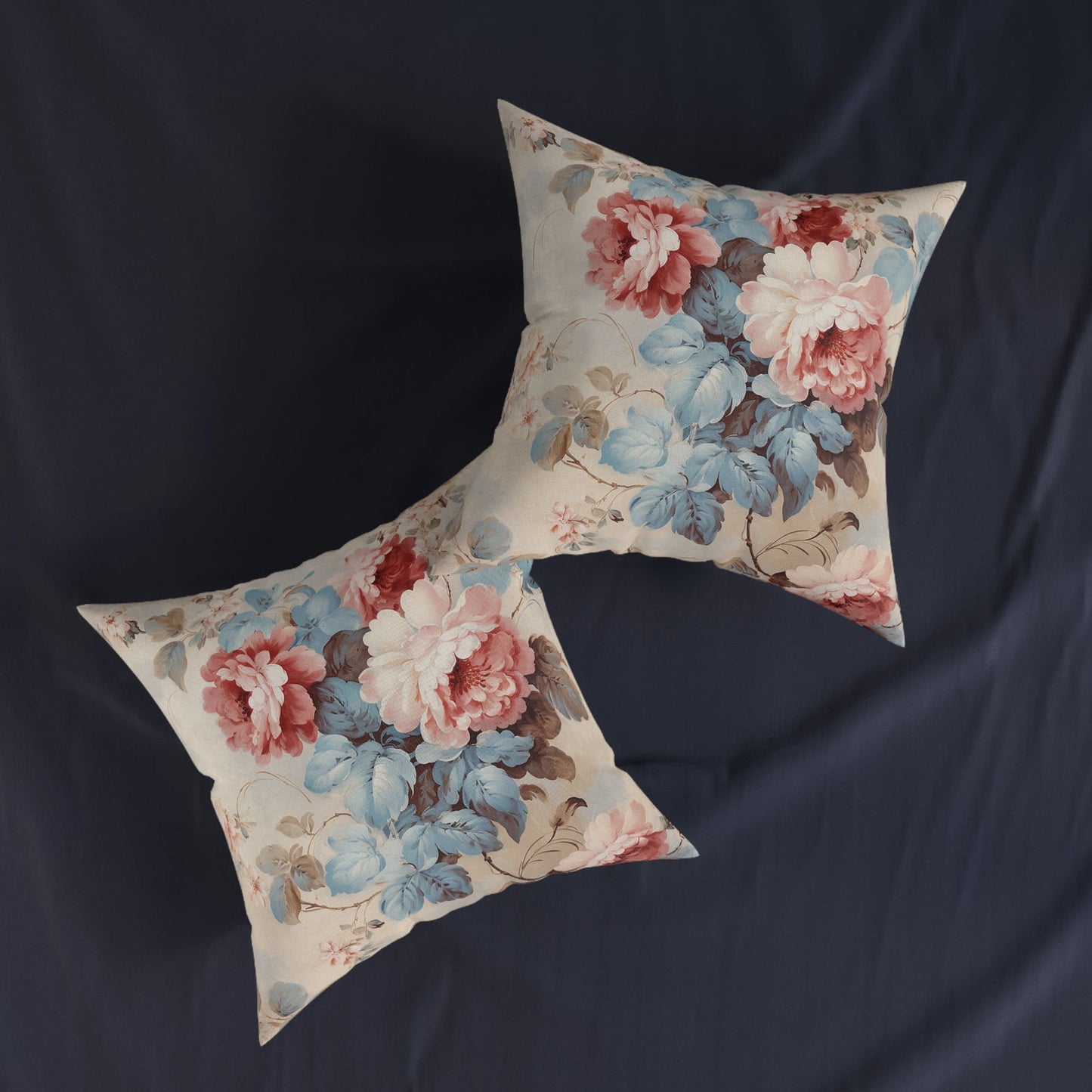 Square Floral Pattern Pillow - ExclusiveCreativeDesigns