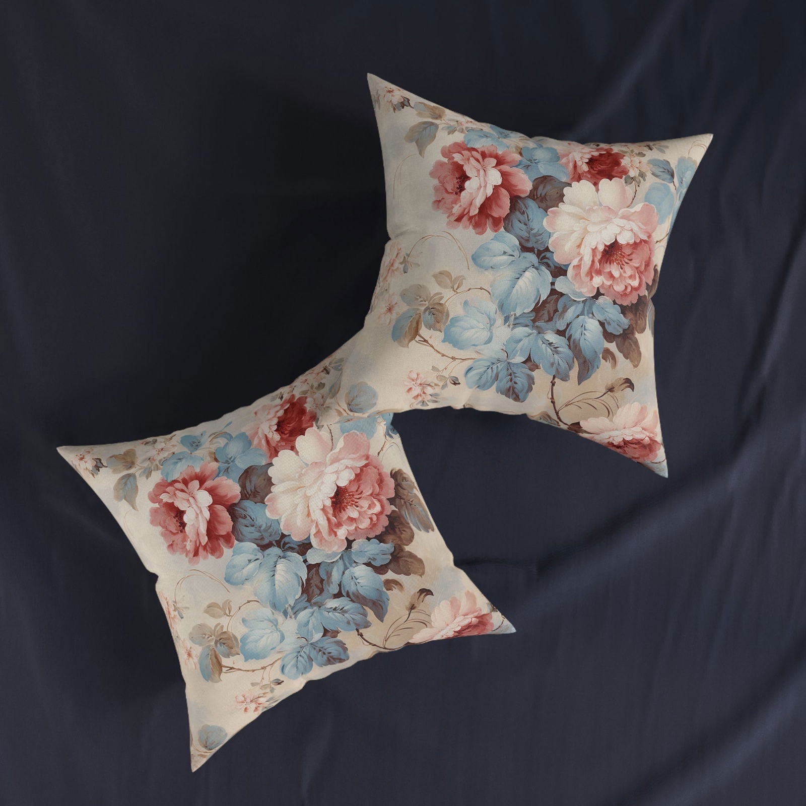 Square Floral Pattern Pillow - ExclusiveCreativeDesigns