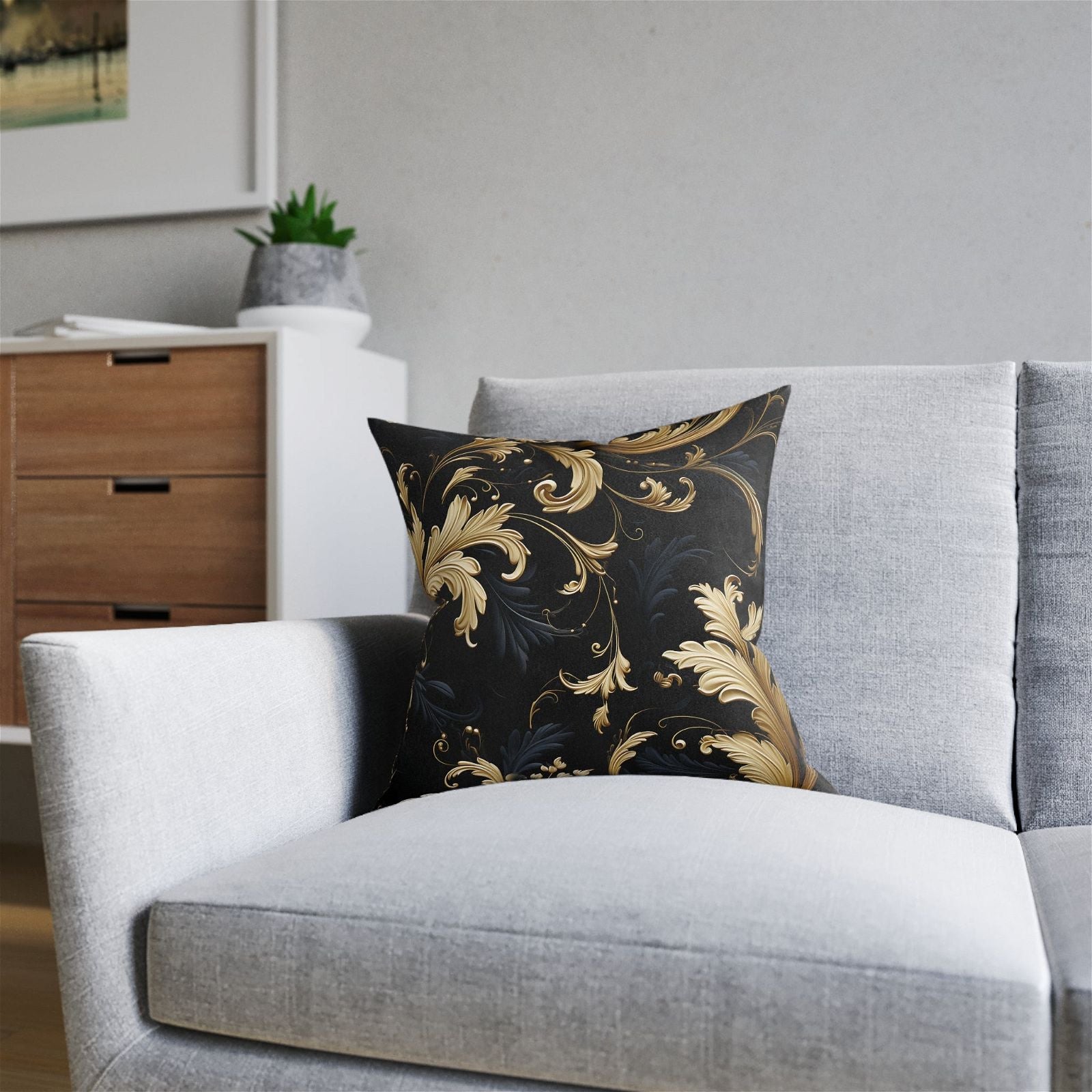 Square Pillow in Luxurious Fashion - ExclusiveCreativeDesigns