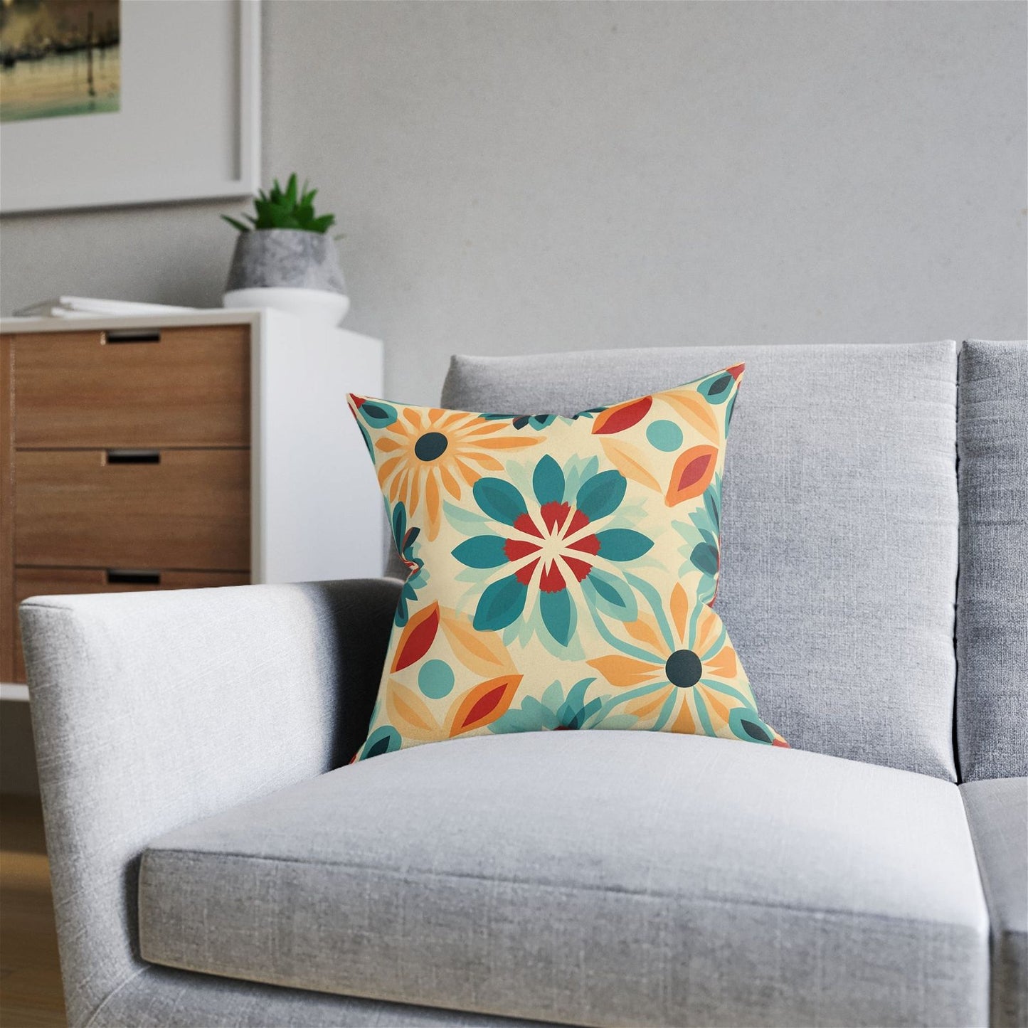 Square Pillow with Artistic Flair - ExclusiveCreativeDesigns