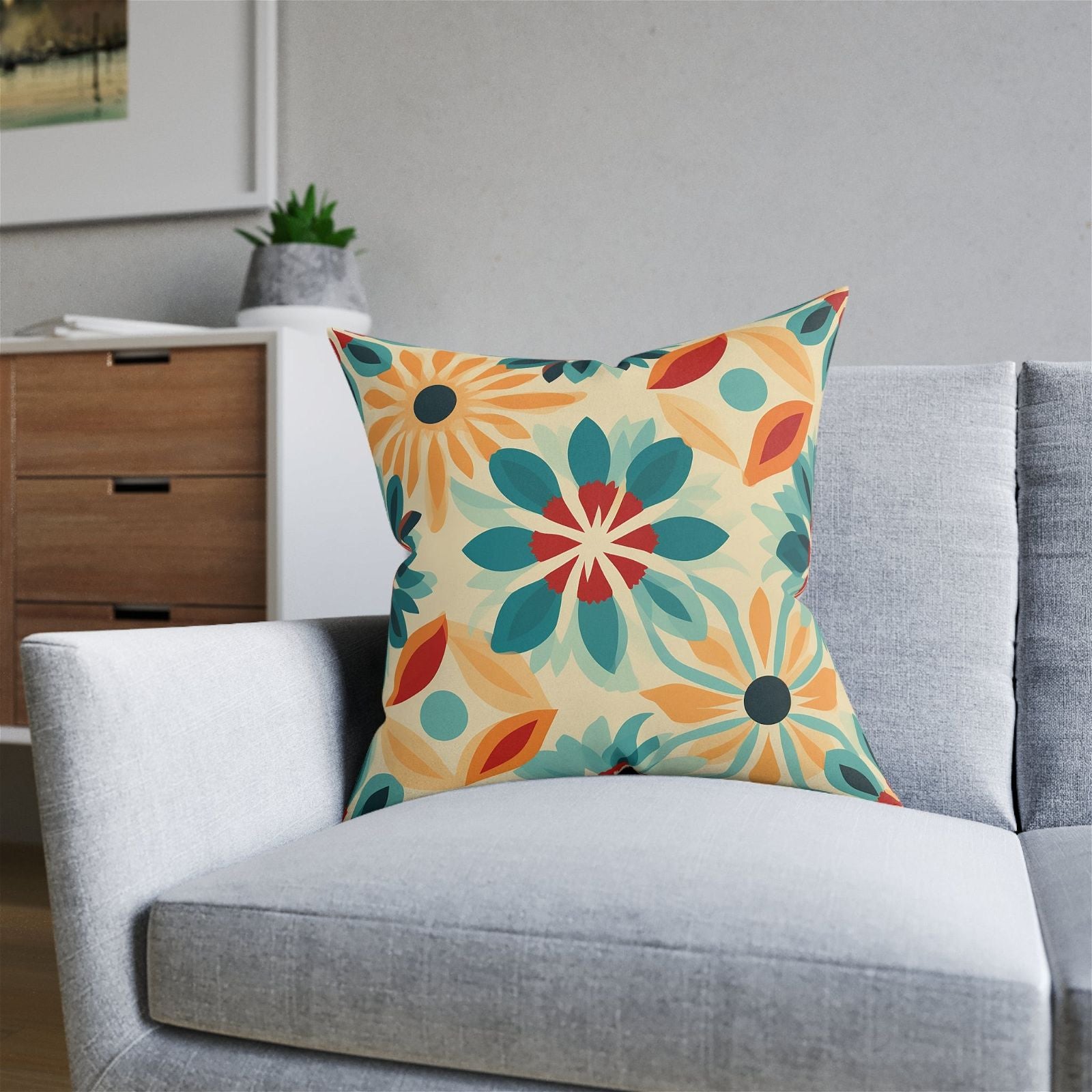 Square Pillow with Artistic Flair - ExclusiveCreativeDesigns