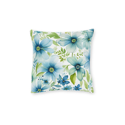 Square Pillow with Flowers Pattern - ExclusiveCreativeDesigns