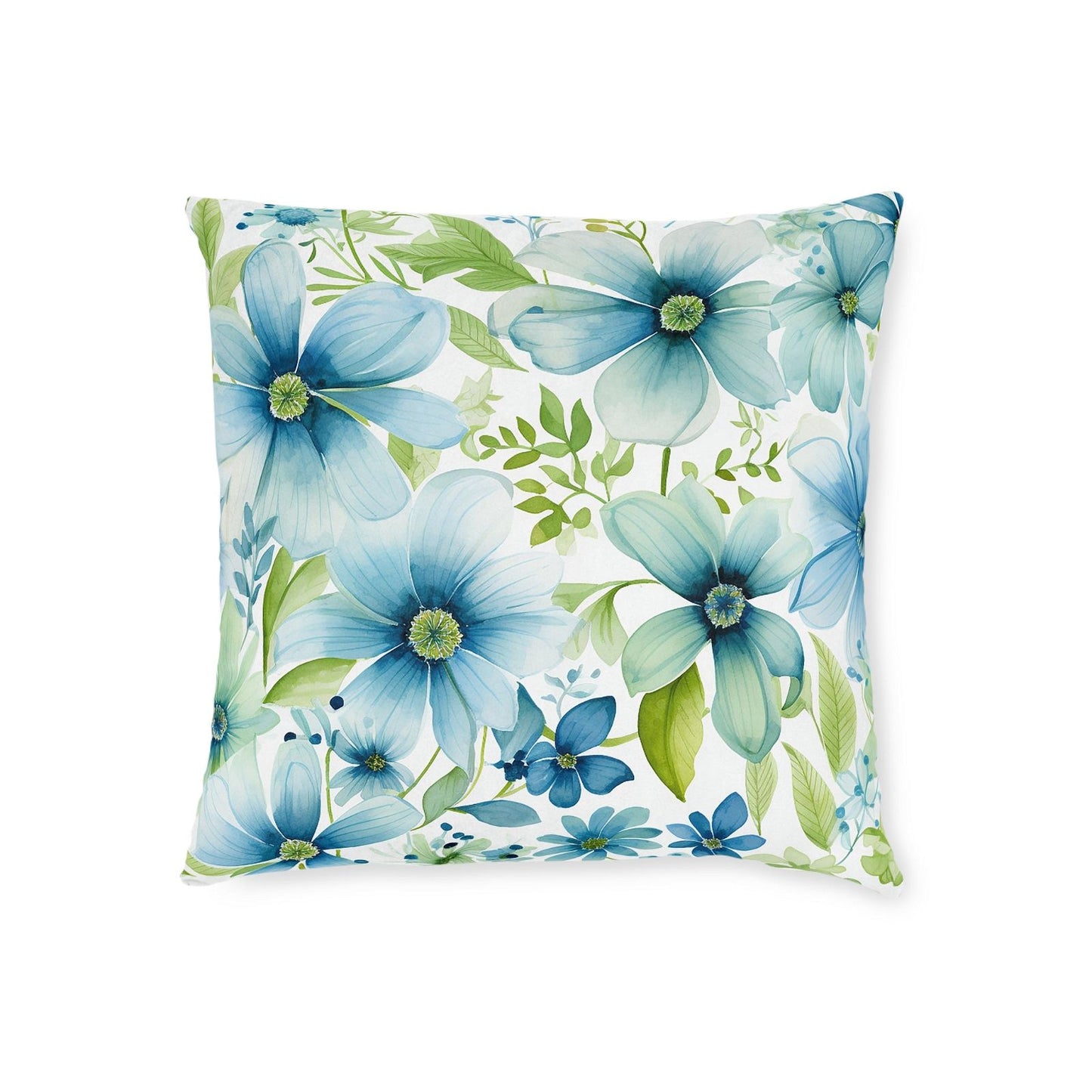 Square Pillow with Flowers Pattern - ExclusiveCreativeDesigns