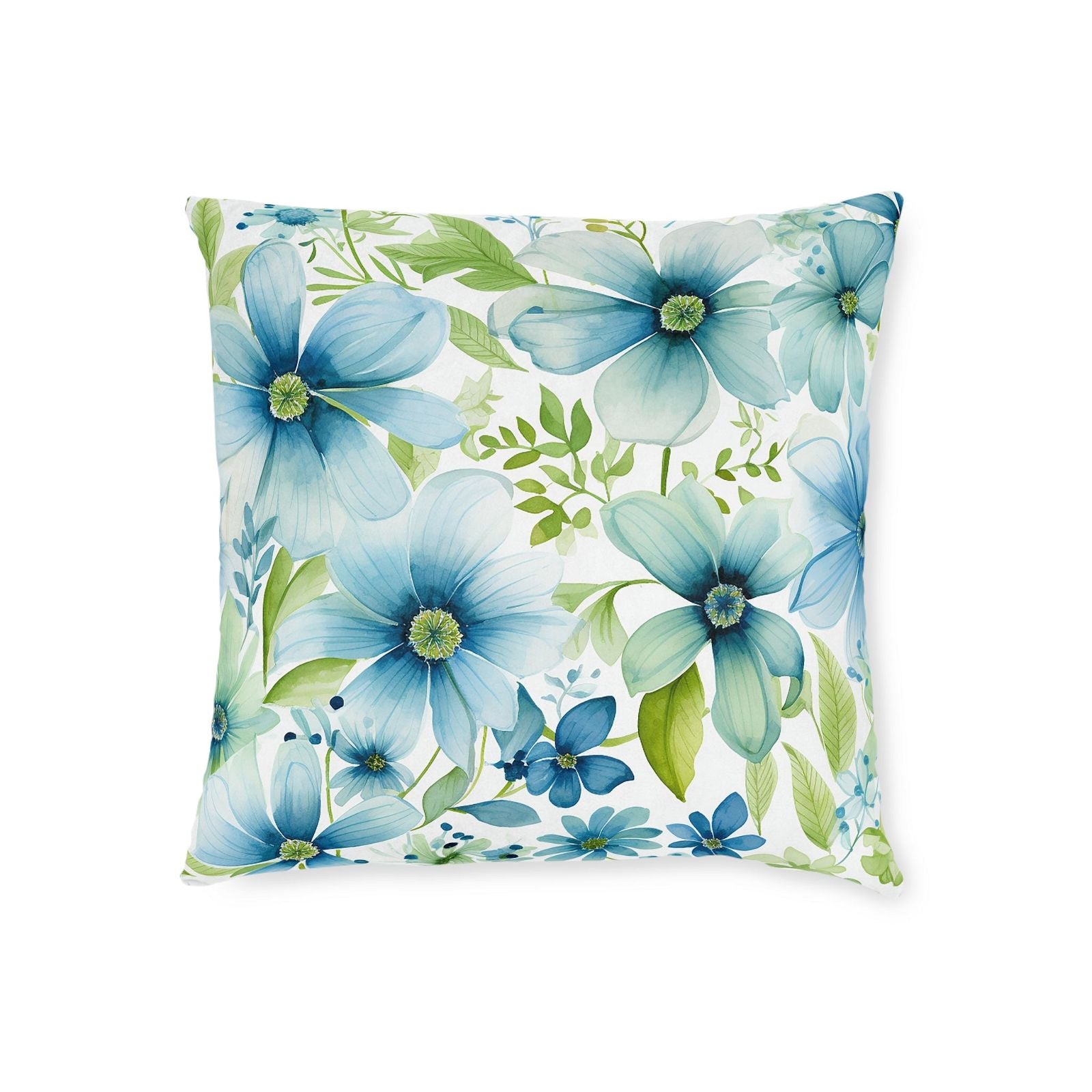 Square Pillow with Flowers Pattern - ExclusiveCreativeDesigns