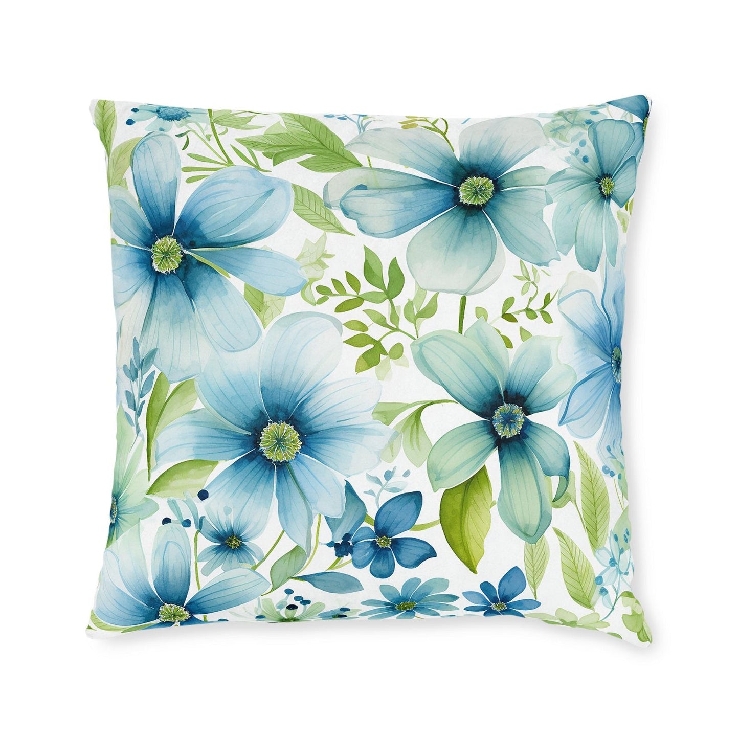 Square Pillow with Flowers Pattern - ExclusiveCreativeDesigns