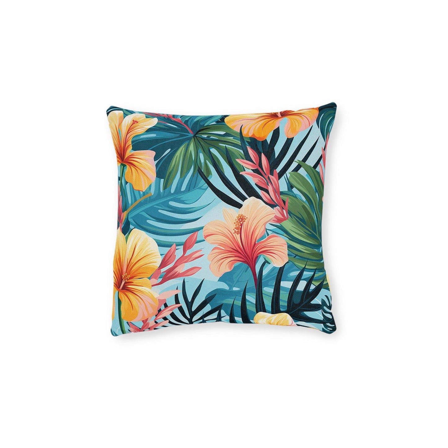 Square Tropical Paradise Pattern Pillow - ExclusiveCreativeDesigns