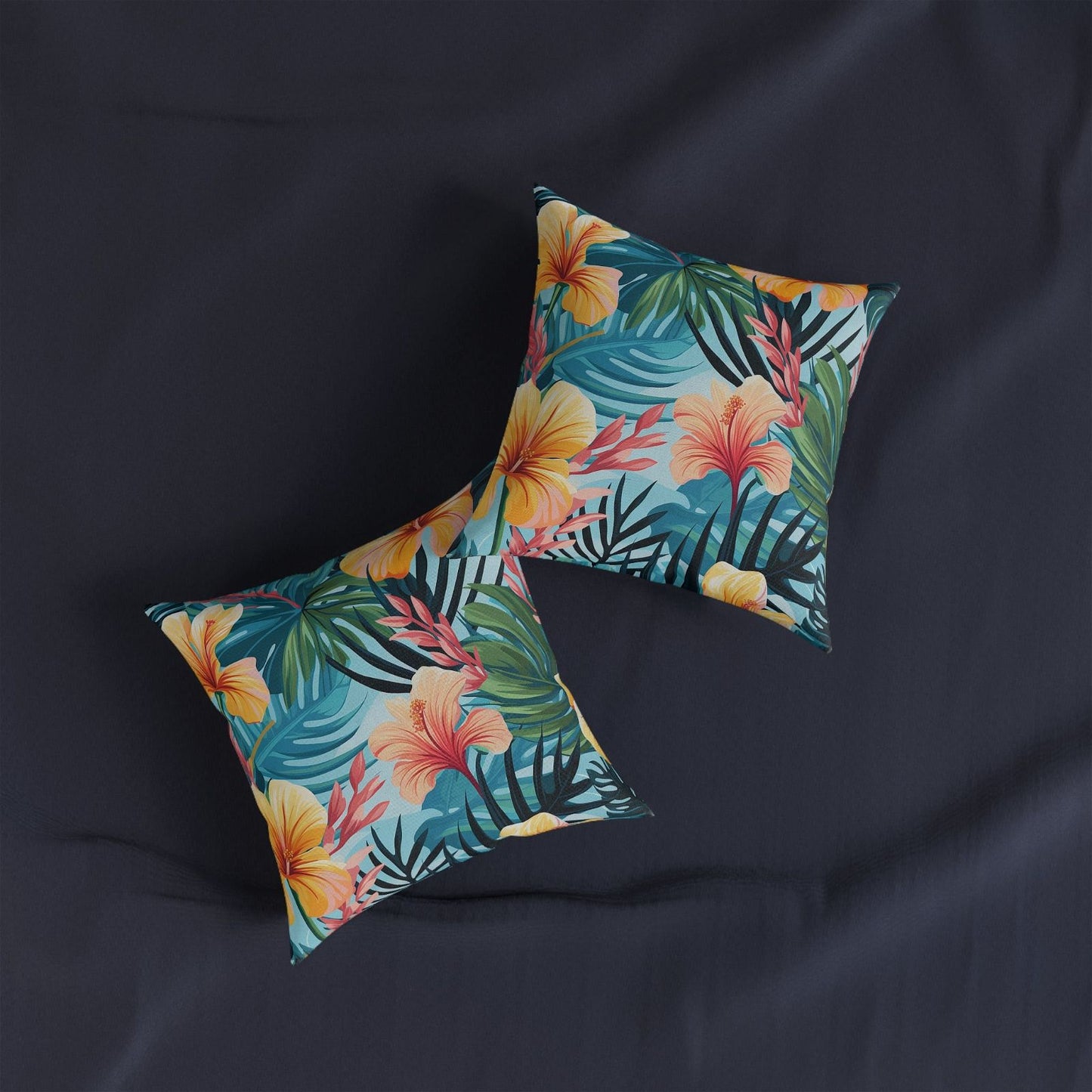 Square Tropical Paradise Pattern Pillow - ExclusiveCreativeDesigns