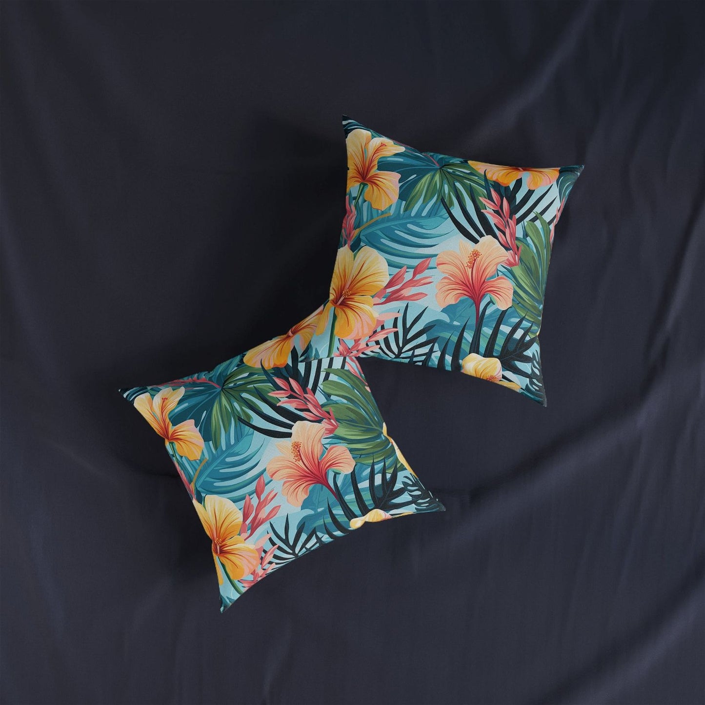 Square Tropical Paradise Pattern Pillow - ExclusiveCreativeDesigns