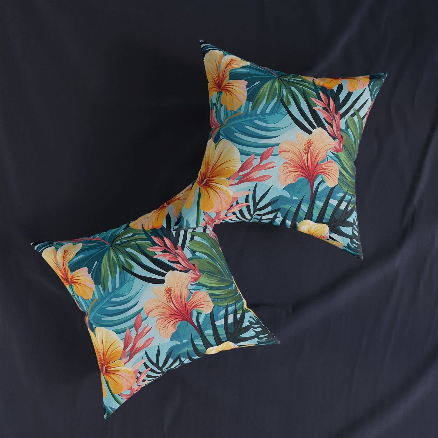 Square Tropical Paradise Pattern Pillow - ExclusiveCreativeDesigns