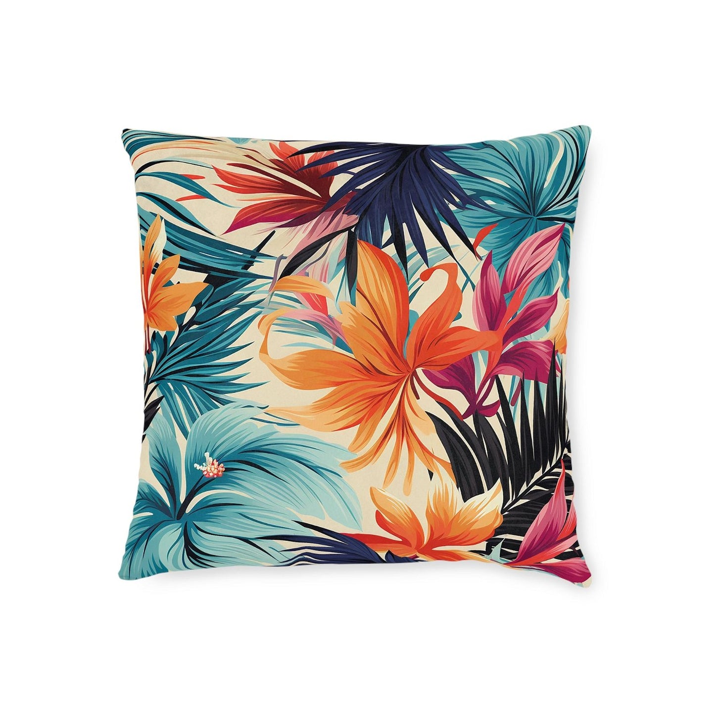 Square Tropical Paradise Pattern Pillow - ExclusiveCreativeDesigns