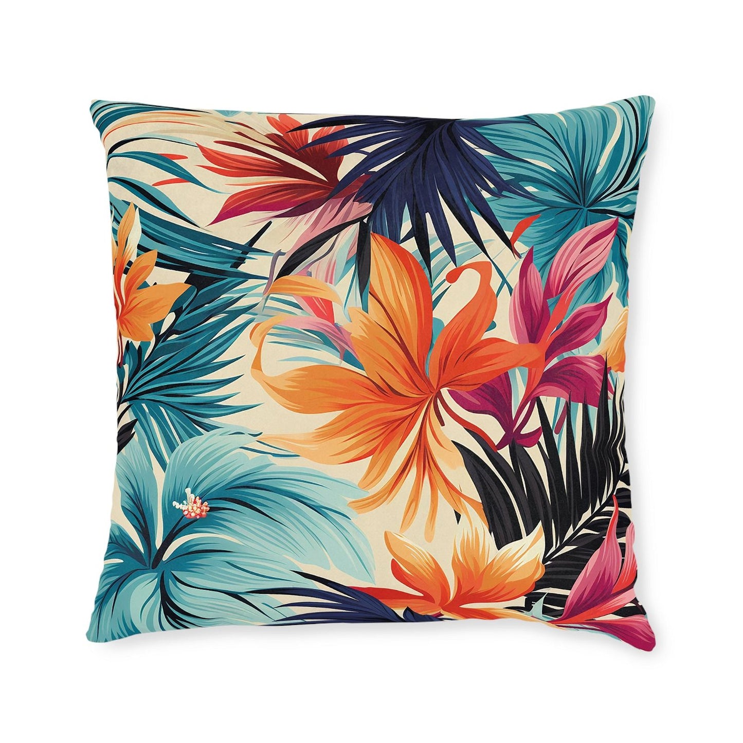 Square Tropical Paradise Pattern Pillow - ExclusiveCreativeDesigns