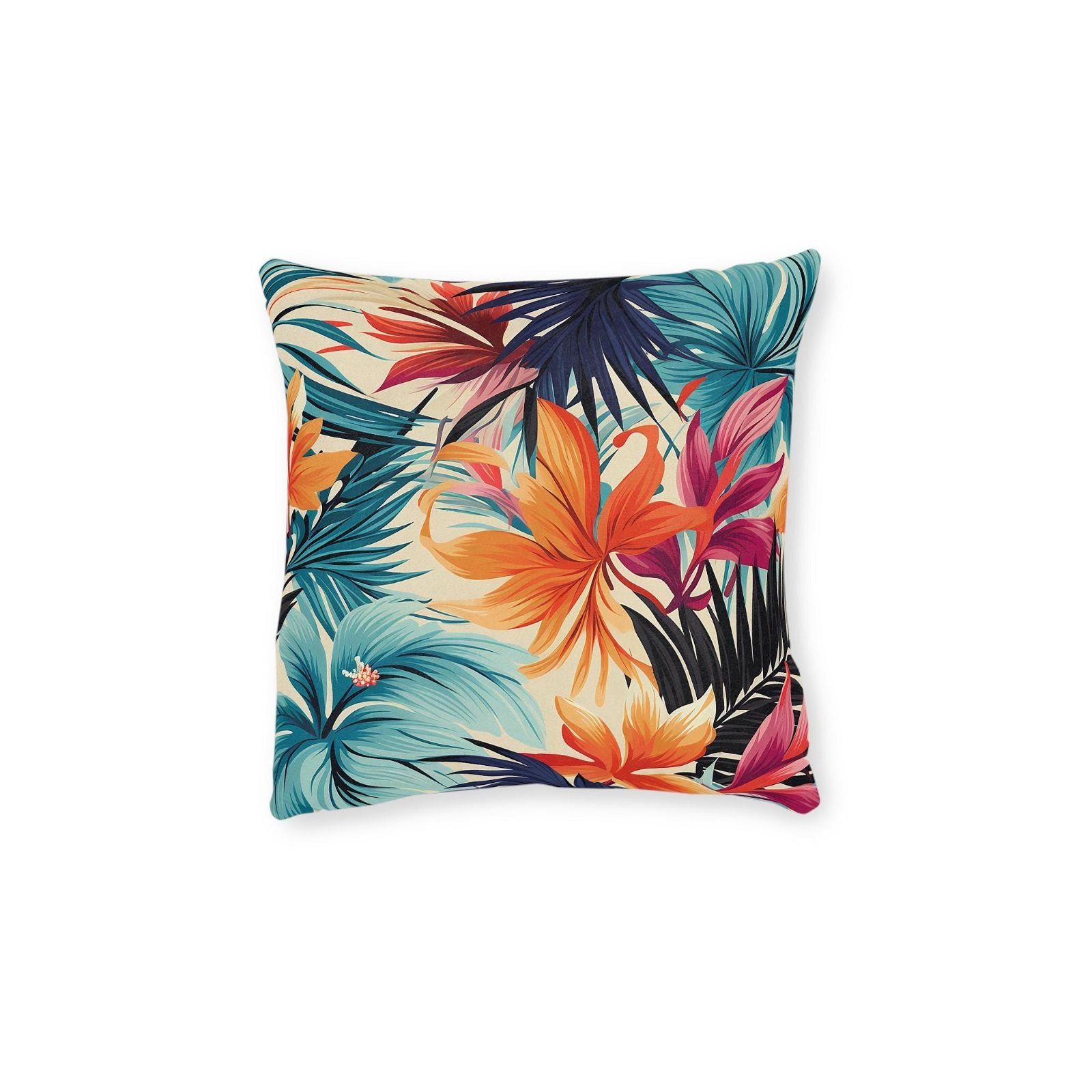 Square Tropical Paradise Pattern Pillow - ExclusiveCreativeDesigns