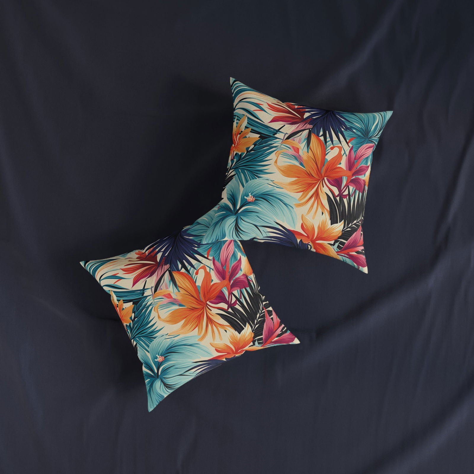 Square Tropical Paradise Pattern Pillow - ExclusiveCreativeDesigns