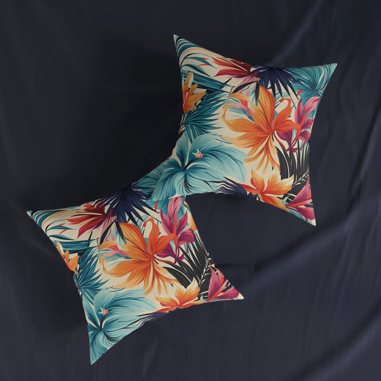 Square Tropical Paradise Pattern Pillow - ExclusiveCreativeDesigns